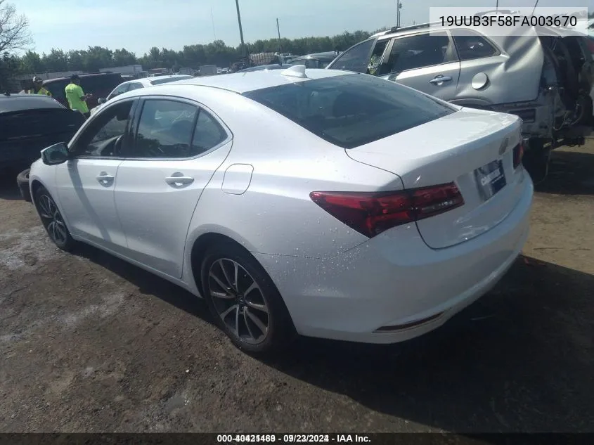 2015 Acura Tlx V6 Tech VIN: 19UUB3F58FA003670 Lot: 40421489