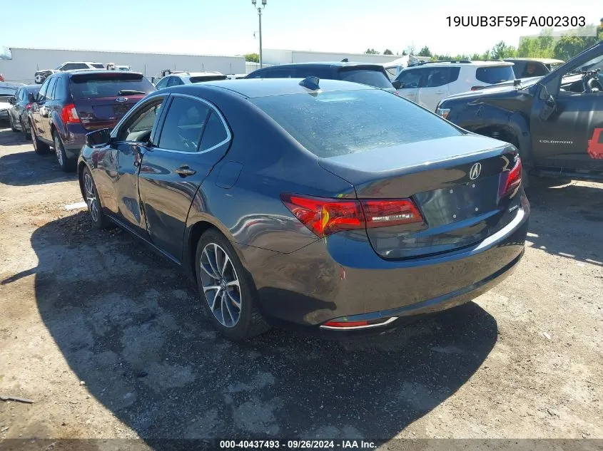 2015 Acura Tlx Tech VIN: 19UUB3F59FA002303 Lot: 40437493