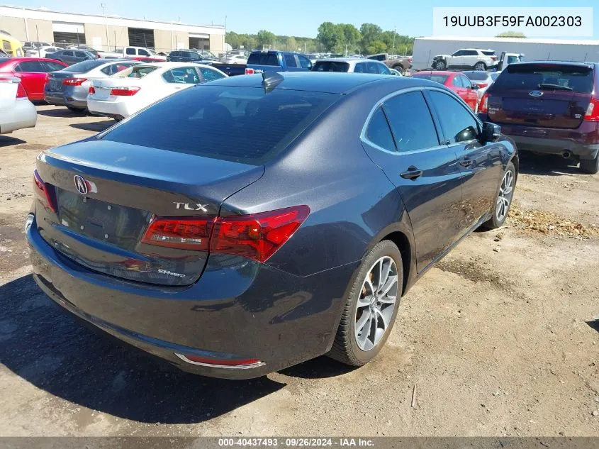 2015 Acura Tlx Tech VIN: 19UUB3F59FA002303 Lot: 40437493