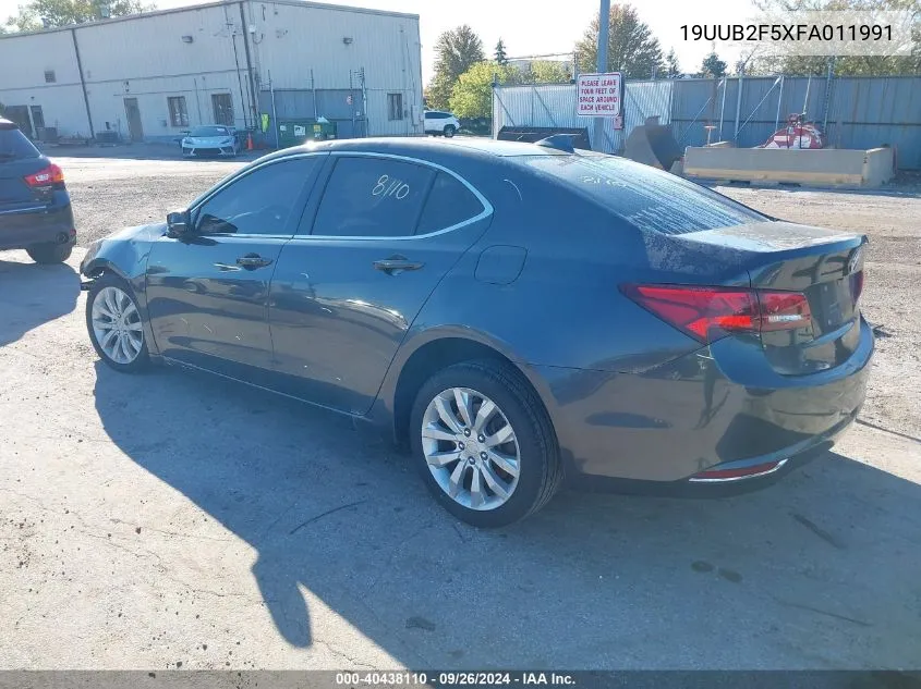 2015 Acura Tlx V6 Tech VIN: 19UUB2F5XFA011991 Lot: 40438110