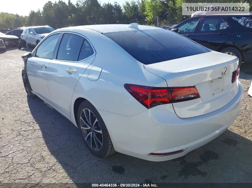 2015 Acura Tlx VIN: 19UUB2F36FA014322 Lot: 40464336