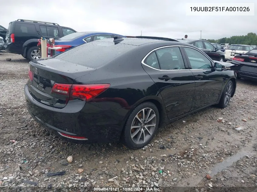 2015 Acura Tlx V6 Tech VIN: 19UUB2F51FA001026 Lot: 40478121