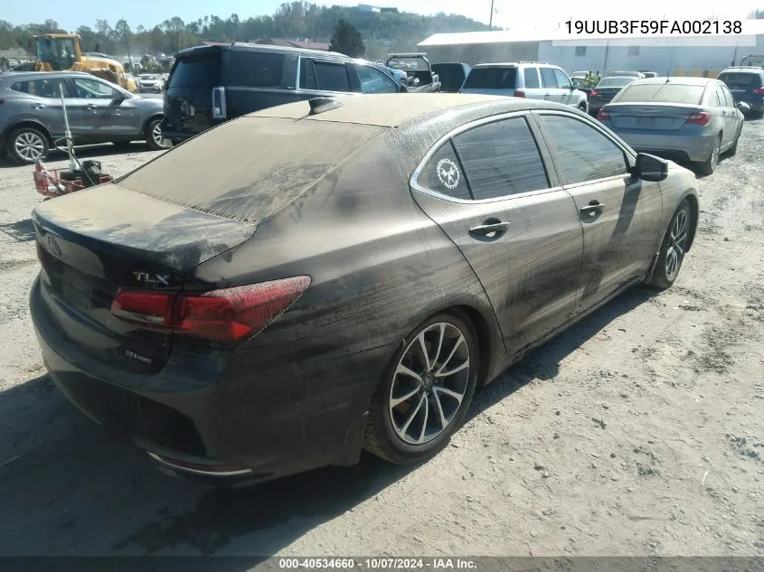 2015 Acura Tlx V6 Tech VIN: 19UUB3F59FA002138 Lot: 40534660