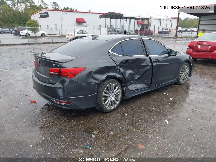 2015 Acura Tlx Advance VIN: 19UUB3F71FA001826 Lot: 40545253