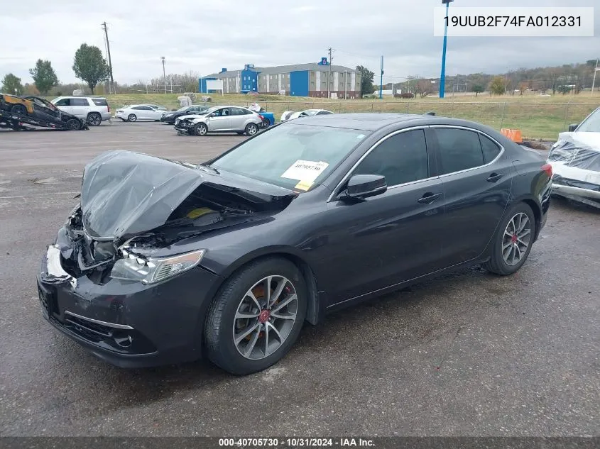 2015 Acura Tlx V6 Advance VIN: 19UUB2F74FA012331 Lot: 40705730