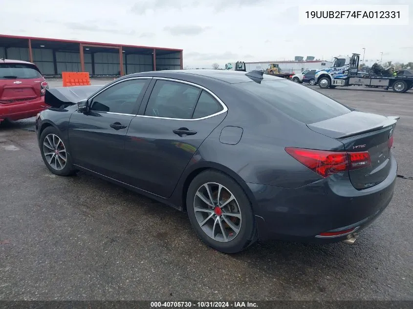 2015 Acura Tlx V6 Advance VIN: 19UUB2F74FA012331 Lot: 40705730