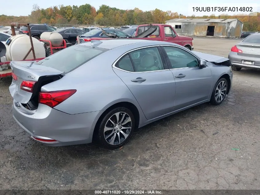 2015 Acura Tlx VIN: 19UUB1F36FA014802 Lot: 40711020