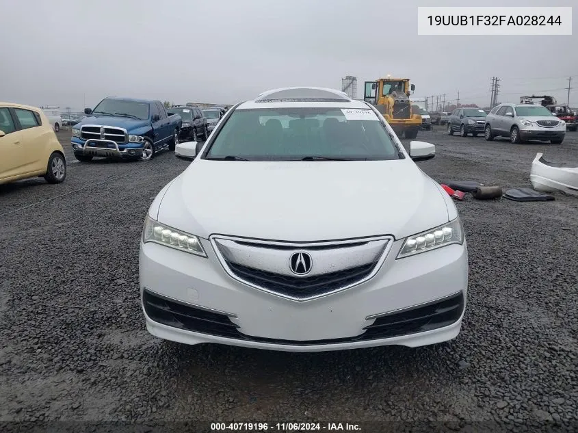 2015 Acura Tlx VIN: 19UUB1F32FA028244 Lot: 40719196