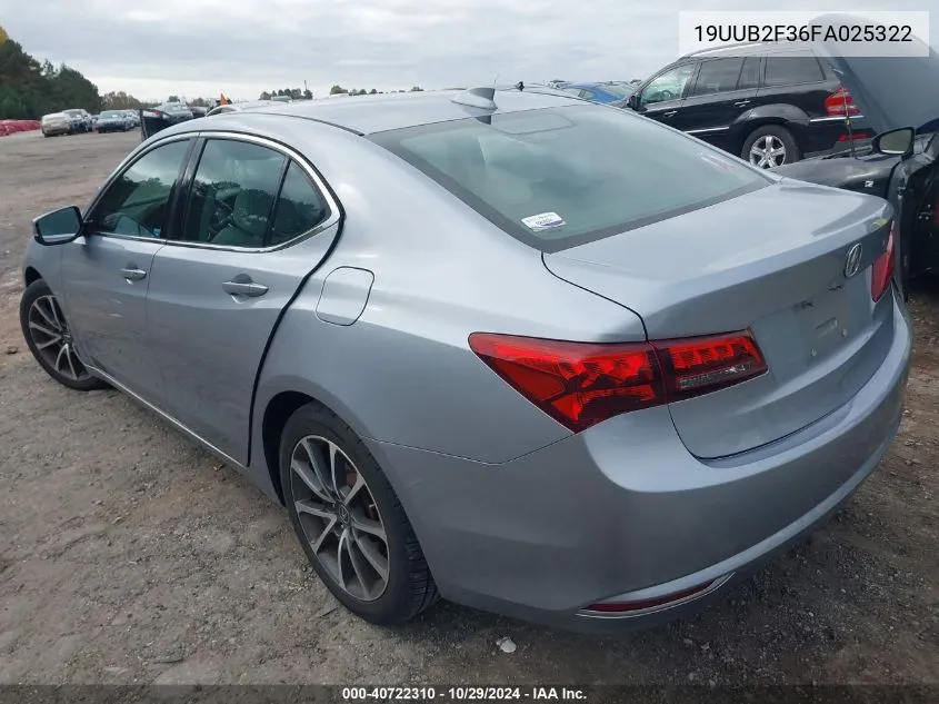 19UUB2F36FA025322 2015 Acura Tlx V6