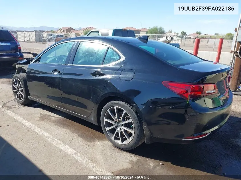 2015 Acura Tlx V6 VIN: 19UUB2F39FA022186 Lot: 40742624