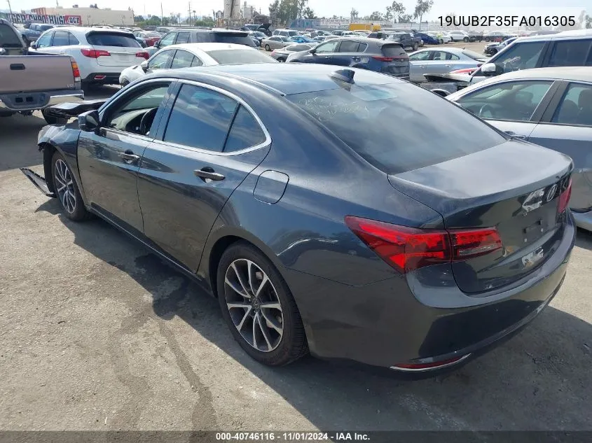 2015 Acura Tlx V6 VIN: 19UUB2F35FA016305 Lot: 40746116