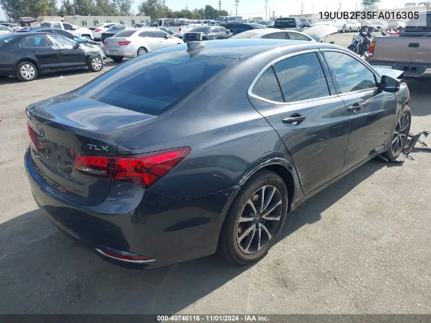 2015 Acura Tlx V6 VIN: 19UUB2F35FA016305 Lot: 40746116