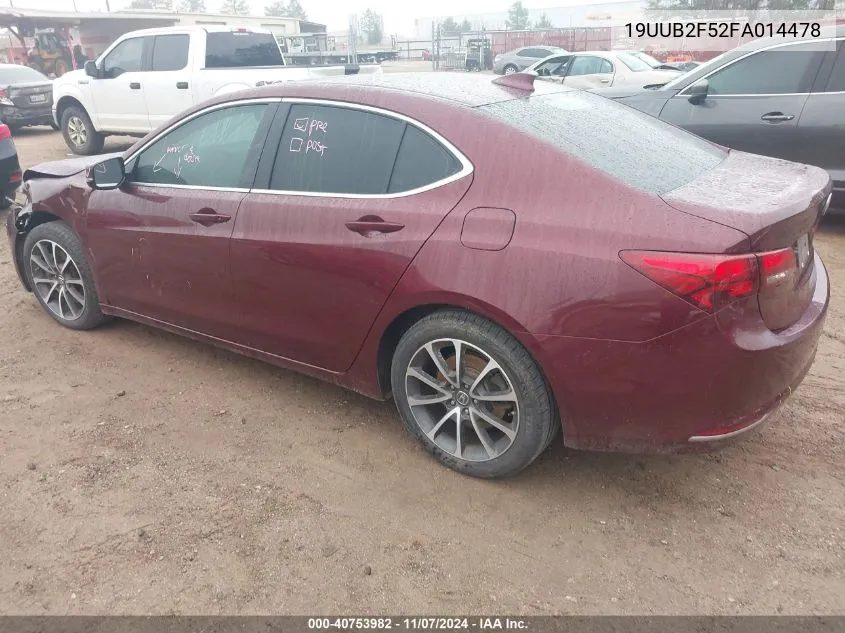 2015 Acura Tlx V6 Tech VIN: 19UUB2F52FA014478 Lot: 40753982