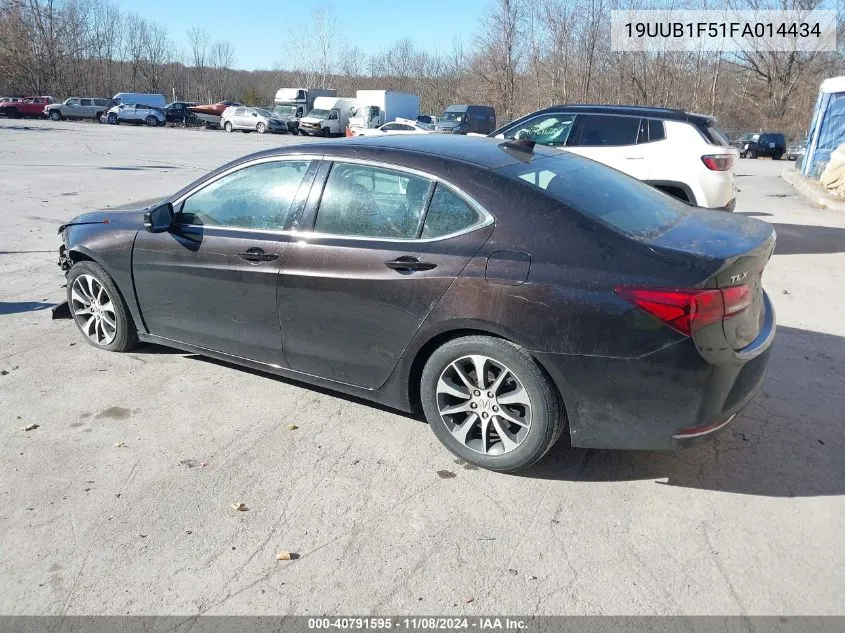 2015 Acura Tlx Tech VIN: 19UUB1F51FA014434 Lot: 40791595