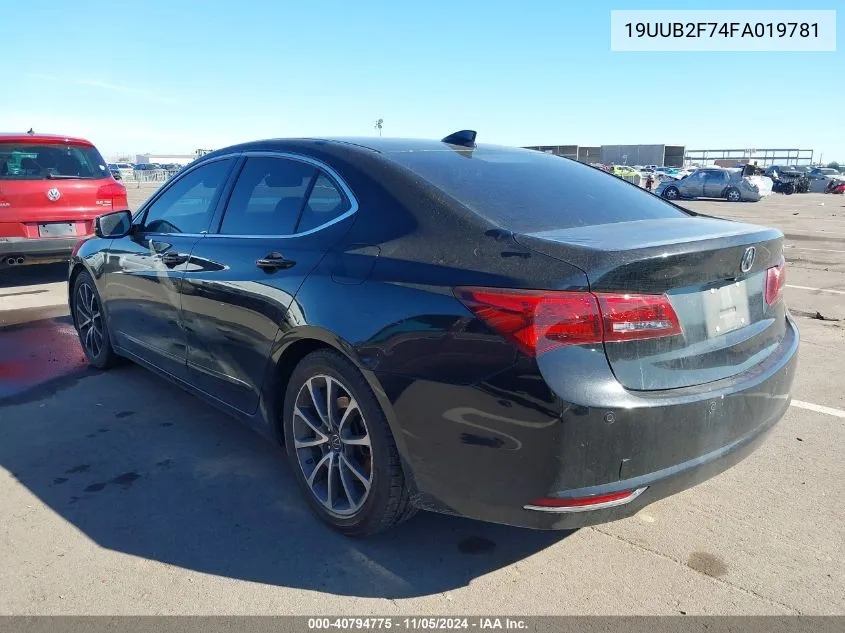 2015 Acura Tlx V6 Advance VIN: 19UUB2F74FA019781 Lot: 40794775