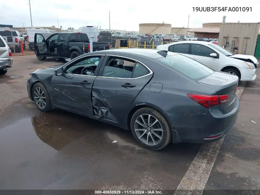 2015 Acura Tlx V6 Tech VIN: 19UUB3F54FA001091 Lot: 40858929