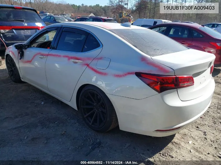 2015 Acura Tlx VIN: 19UUB1F30FA009403 Lot: 40864552