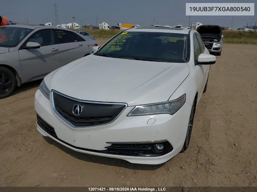 2016 Acura Tlx Advance VIN: 19UUB3F7XGA800540 Lot: 12071421