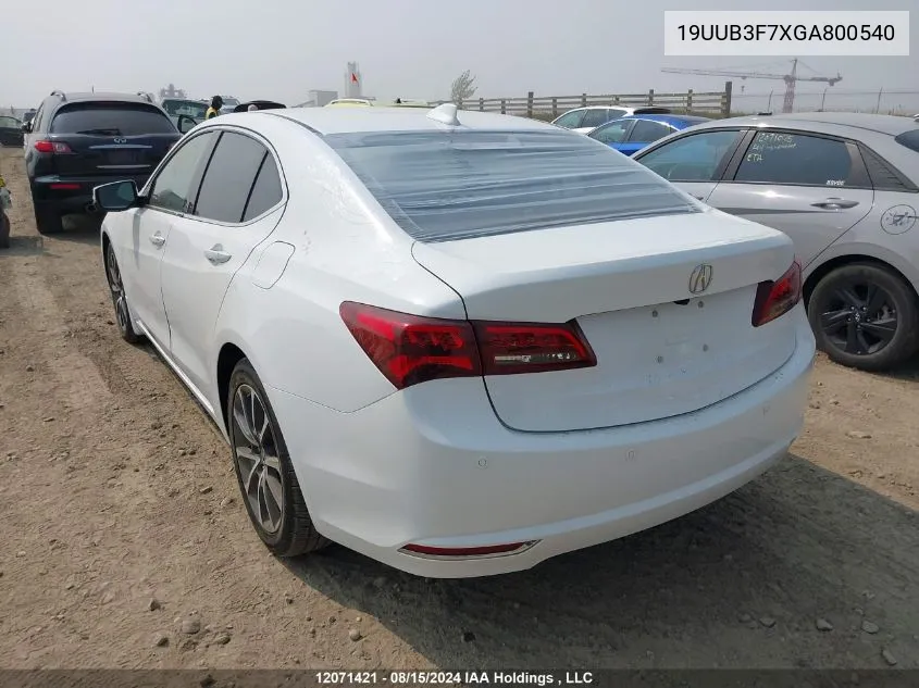 2016 Acura Tlx Advance VIN: 19UUB3F7XGA800540 Lot: 12071421