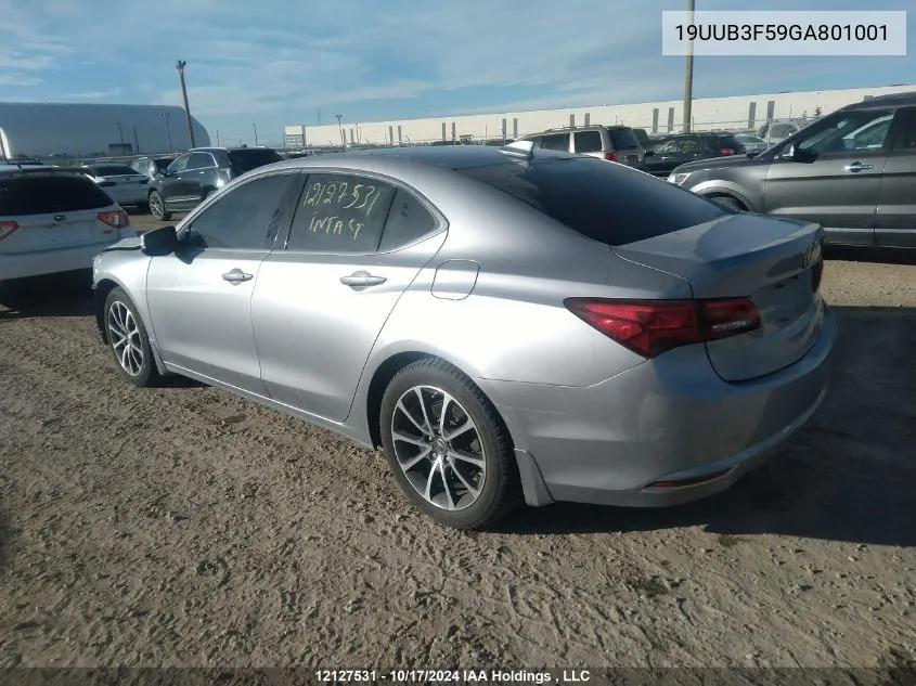 2016 Acura Tlx VIN: 19UUB3F59GA801001 Lot: 12127531