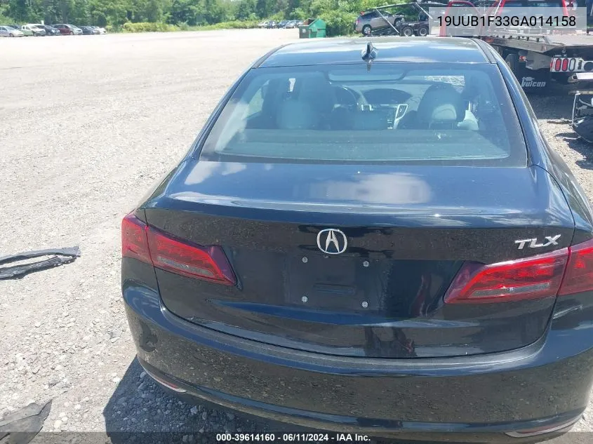 2016 Acura Tlx VIN: 19UUB1F33GA014158 Lot: 39614160