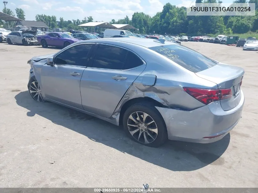 2016 Acura Tlx Base (Dct) VIN: 19UUB1F31GA010254 Lot: 39650925