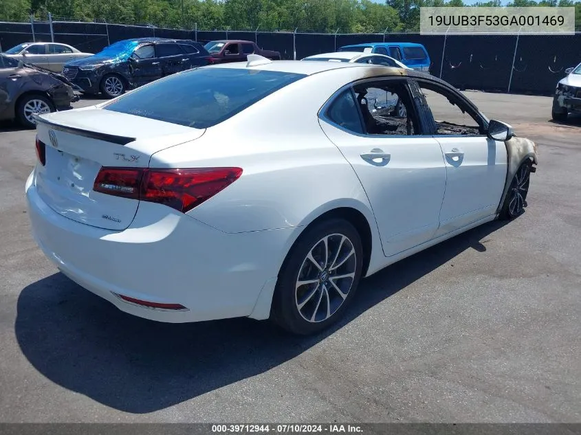 2016 Acura Tlx V6 Tech VIN: 19UUB3F53GA001469 Lot: 39712944