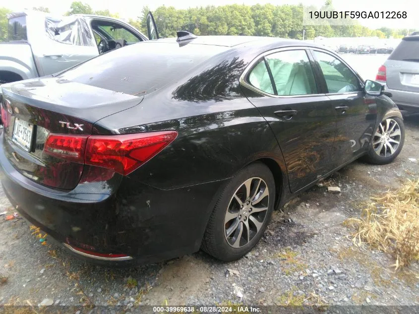 2016 Acura Tlx Tech VIN: 19UUB1F59GA012268 Lot: 39969638