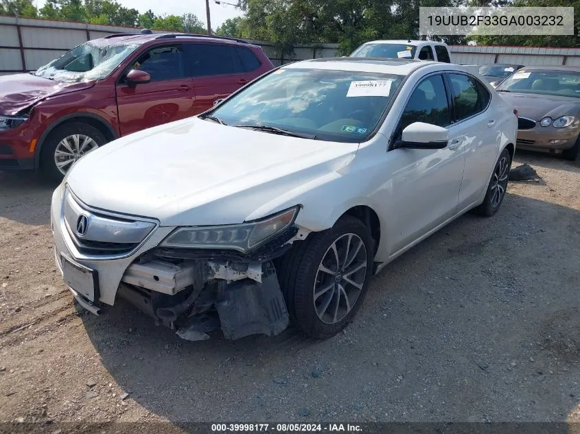 19UUB2F33GA003232 2016 Acura Tlx V6