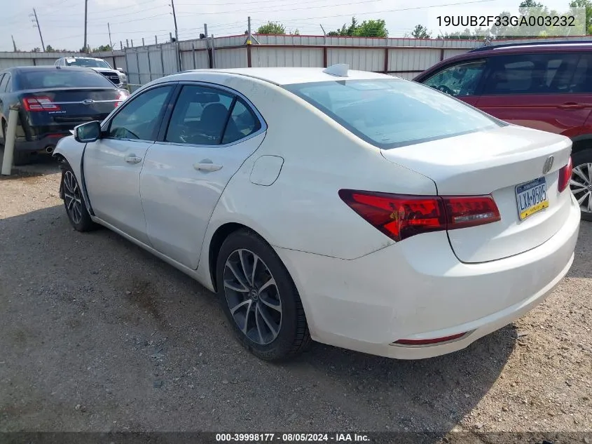 2016 Acura Tlx V6 VIN: 19UUB2F33GA003232 Lot: 39998177