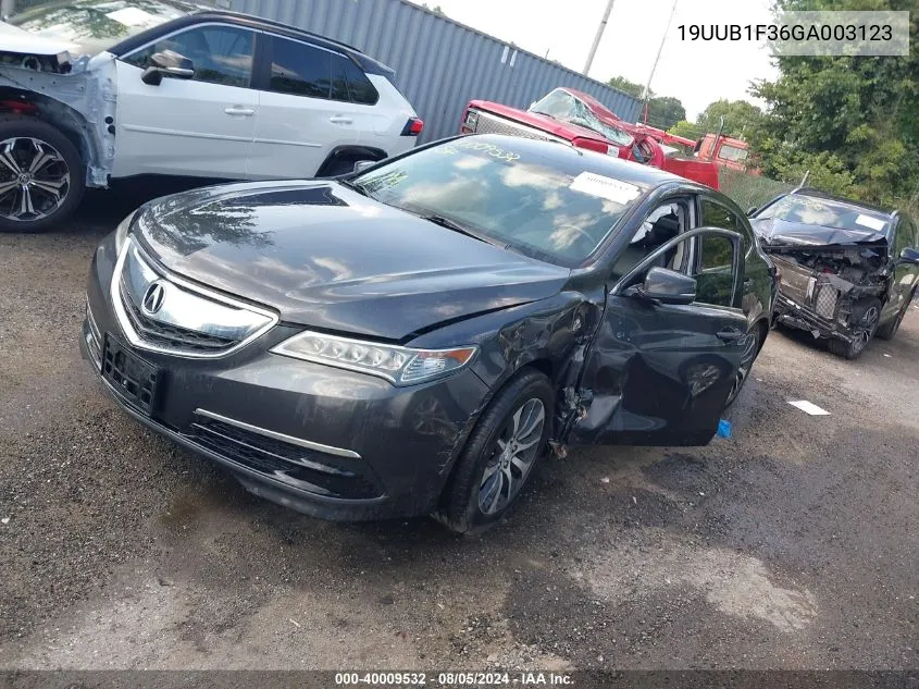 2016 Acura Tlx VIN: 19UUB1F36GA003123 Lot: 40009532