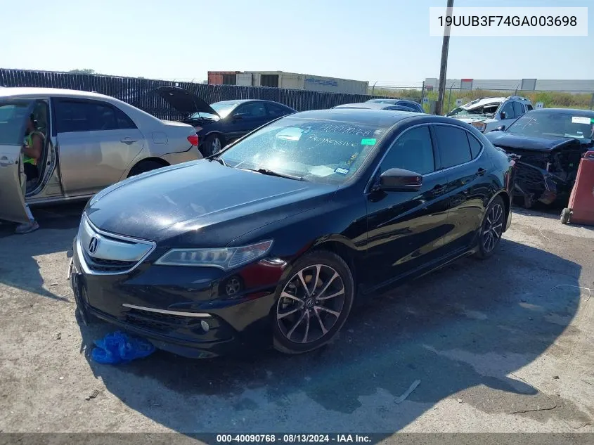 2016 Acura Tlx Advance VIN: 19UUB3F74GA003698 Lot: 40090768