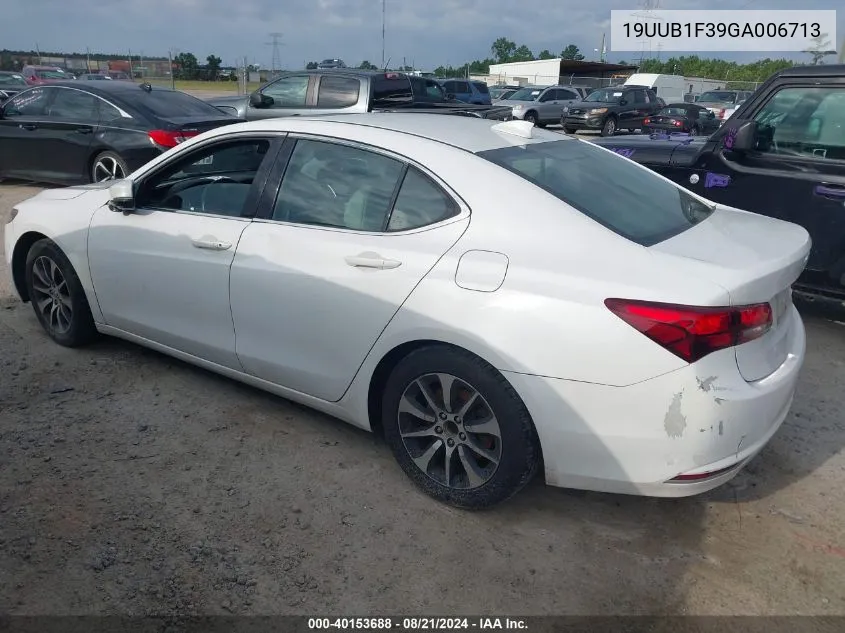 2016 Acura Tlx VIN: 19UUB1F39GA006713 Lot: 40153688