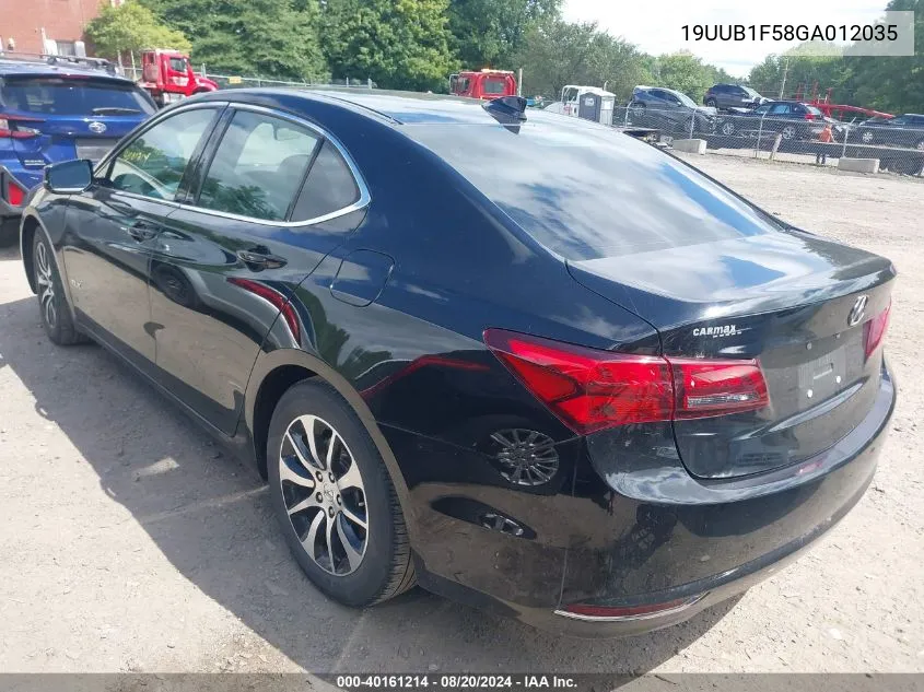 2016 Acura Tlx Tech VIN: 19UUB1F58GA012035 Lot: 40161214