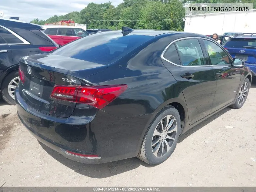 19UUB1F58GA012035 2016 Acura Tlx Tech