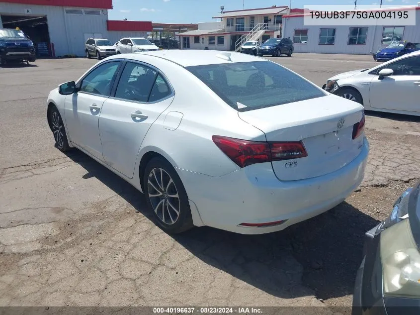 2016 Acura Tlx V6 Advance VIN: 19UUB3F75GA004195 Lot: 40196637