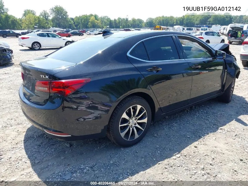 2016 Acura Tlx Tech VIN: 19UUB1F59GA012142 Lot: 40206465