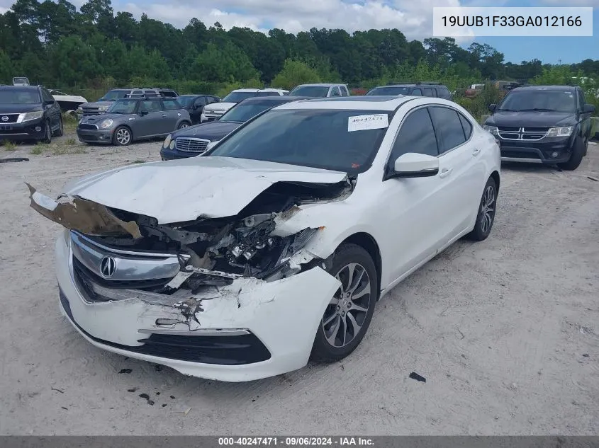 2016 Acura Tlx VIN: 19UUB1F33GA012166 Lot: 40247471