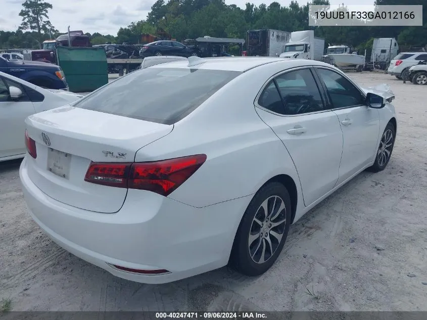 2016 Acura Tlx VIN: 19UUB1F33GA012166 Lot: 40247471