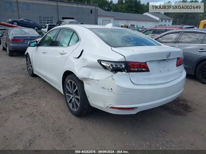 2016 Acura Tlx V6 Tech VIN: 19UUB3F5XGA002649 Lot: 40252576