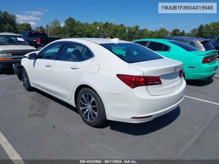 2016 Acura Tlx VIN: 19UUB1F39GA015945 Lot: 40323962