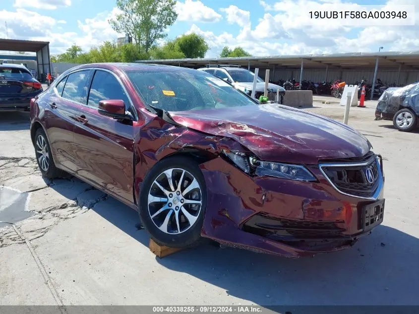 2016 Acura Tlx Tech VIN: 19UUB1F58GA003948 Lot: 40338255