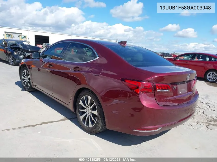 19UUB1F58GA003948 2016 Acura Tlx Tech