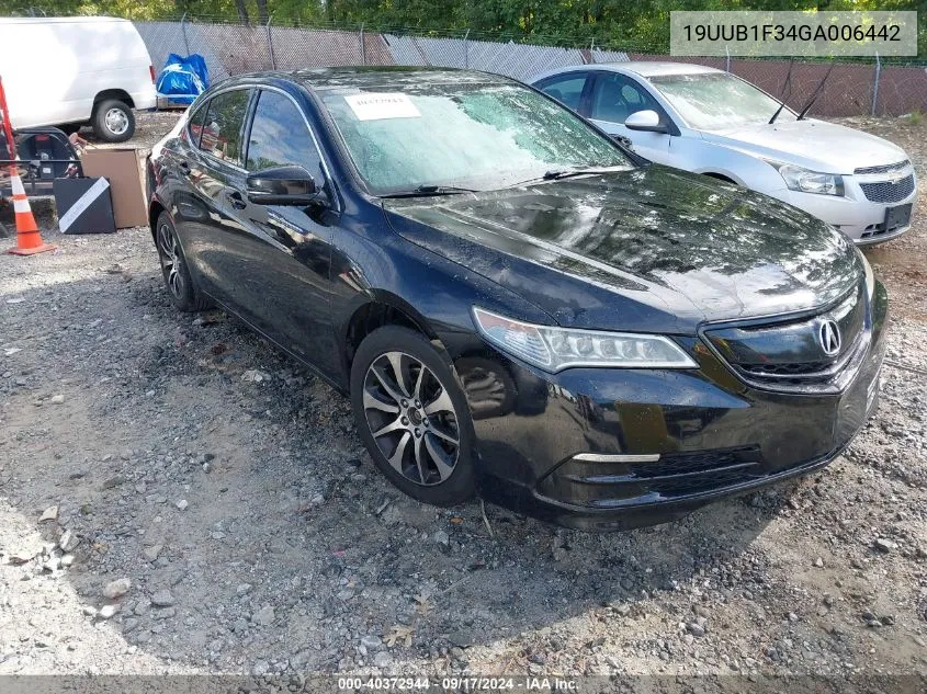 19UUB1F34GA006442 2016 Acura Tlx