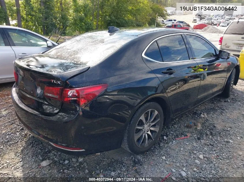 19UUB1F34GA006442 2016 Acura Tlx