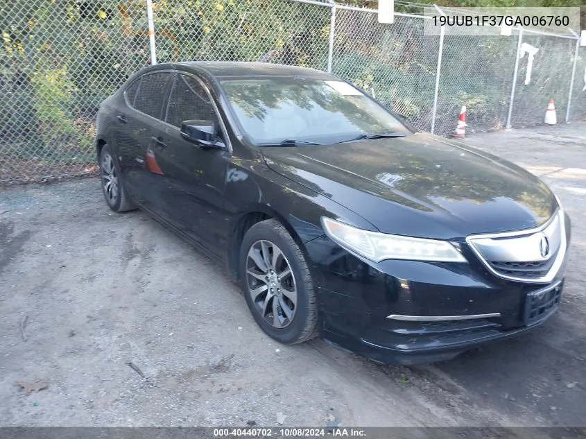 2016 Acura Tlx VIN: 19UUB1F37GA006760 Lot: 40440702