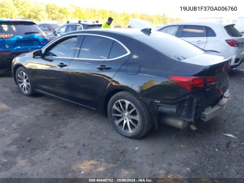 2016 Acura Tlx VIN: 19UUB1F37GA006760 Lot: 40440702