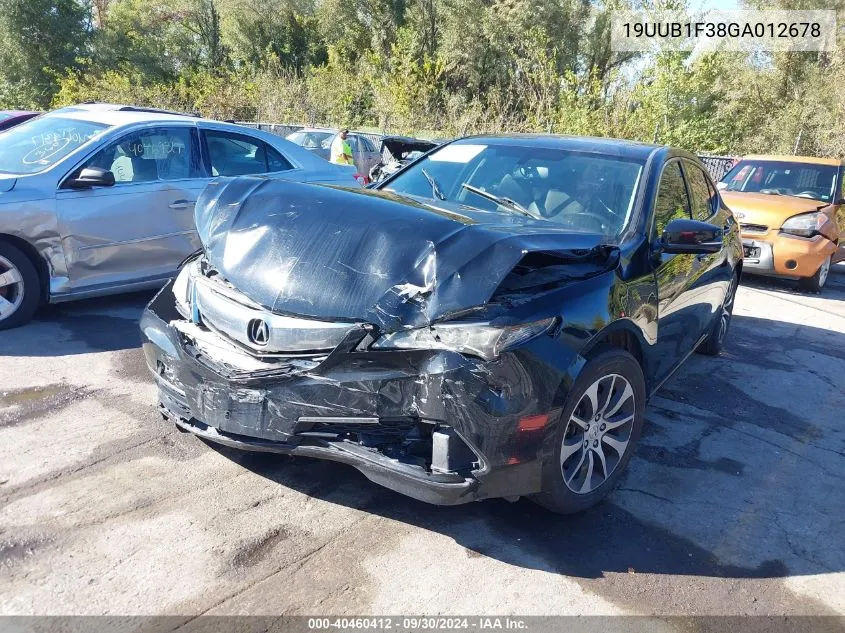 2016 Acura Tlx VIN: 19UUB1F38GA012678 Lot: 40460412