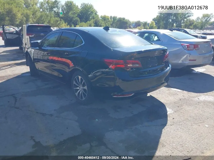 2016 Acura Tlx VIN: 19UUB1F38GA012678 Lot: 40460412