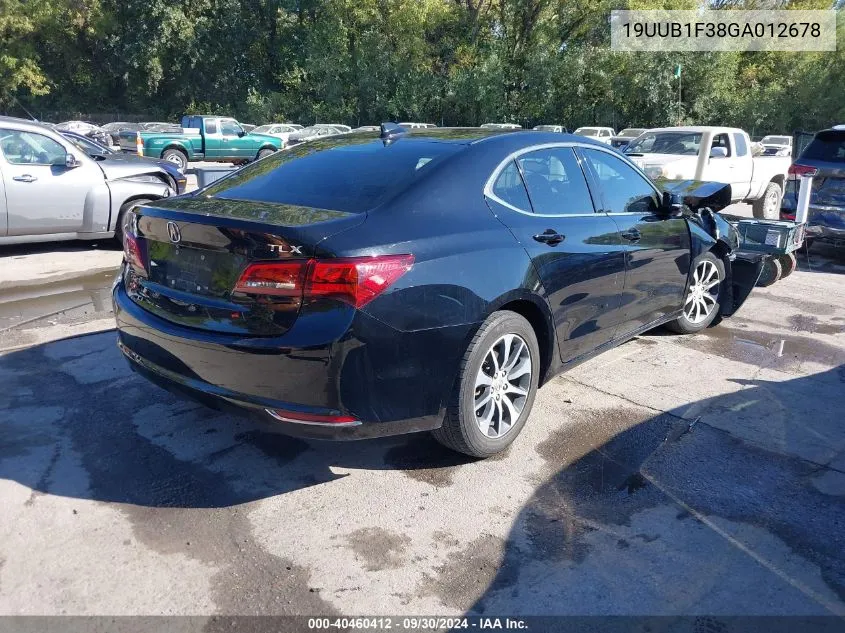 2016 Acura Tlx VIN: 19UUB1F38GA012678 Lot: 40460412